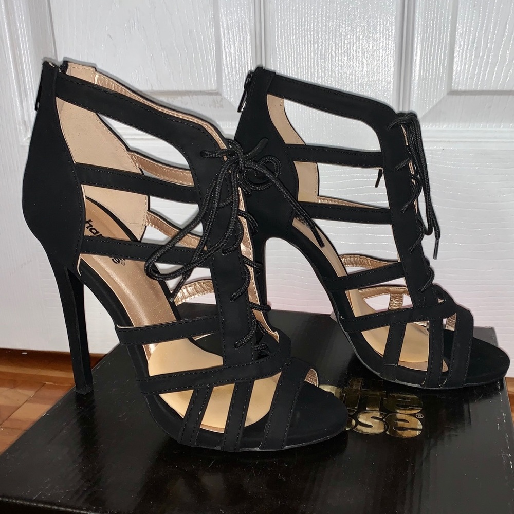 Strappy Lace Up Heels